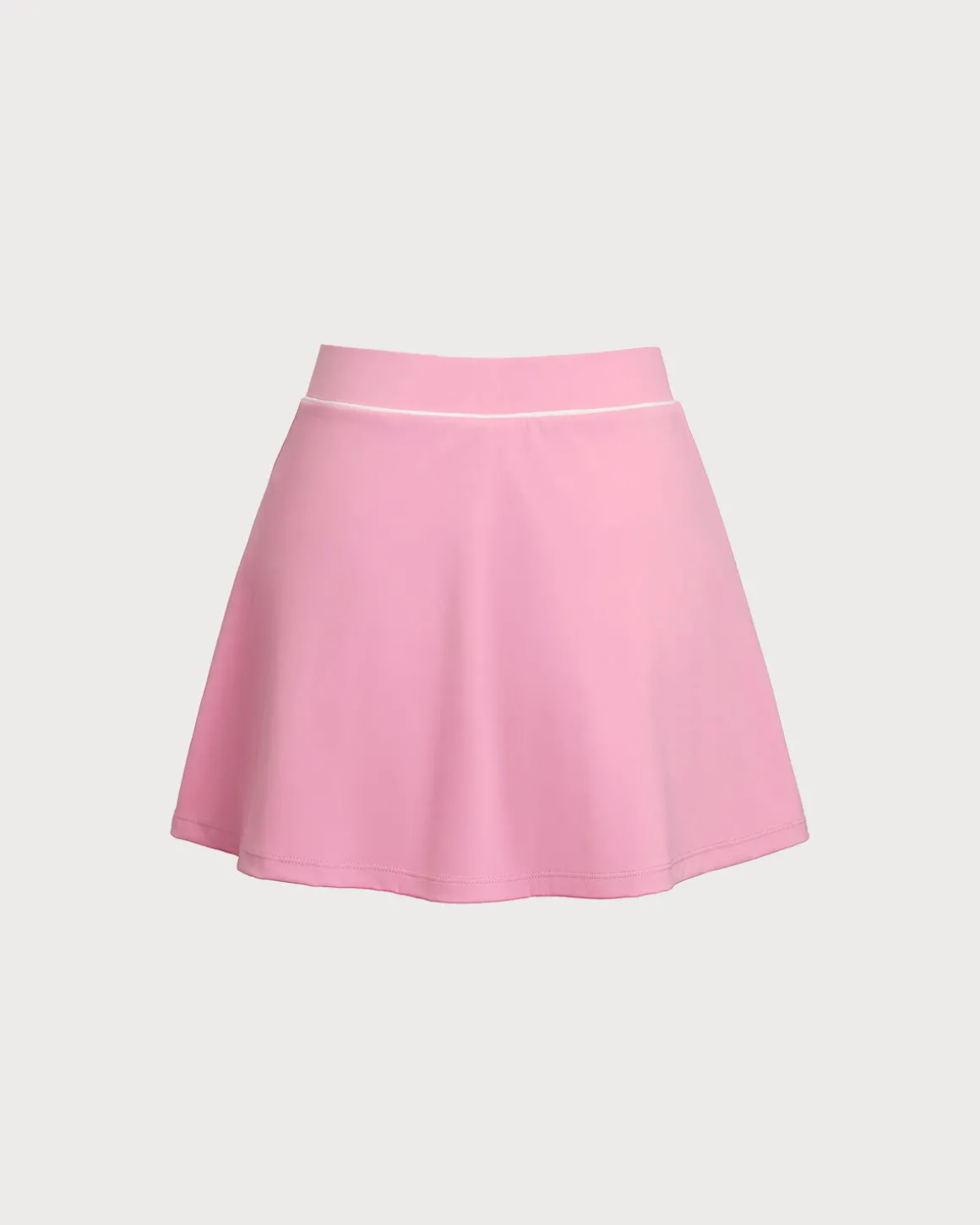 Pink High Stretch A-Line Yoga Skirt