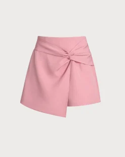 Pink Irregular Skorts