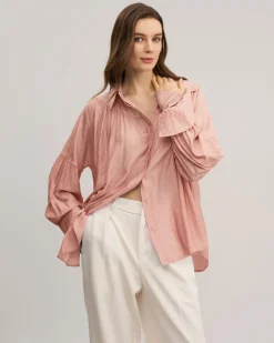 Pink Oversized Button Shirt
