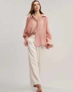Pink Oversized Button Shirt
