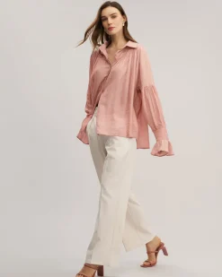 Pink Oversized Button Shirt