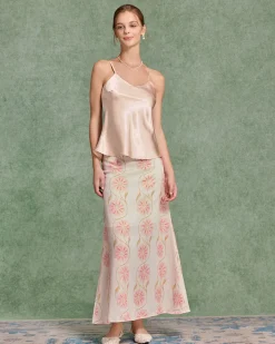 Pink Satin Cami Top