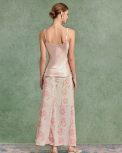 Pink Satin Cami Top