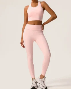 Pink Scoop Neck Yoga Tank Top - Light Support
