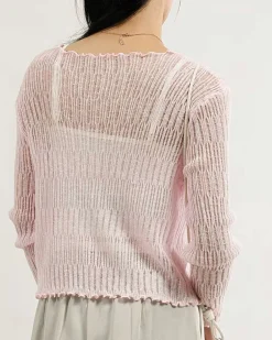 Pink Single Button Slim Cardigan