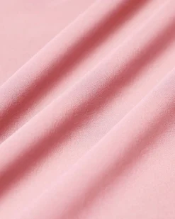 Pink Square Neck Pocket Slip Midi Dress