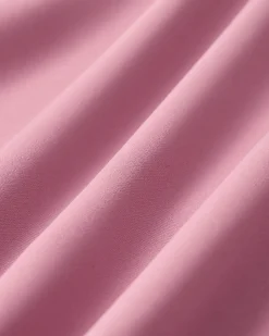 Pink Square Neck Slip Pleated Mini Dress