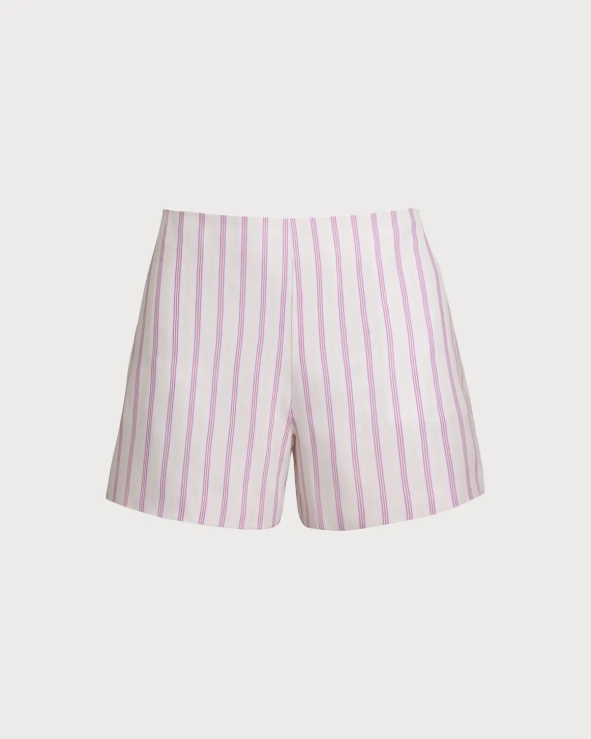 Pink Striped Pocket Shorts