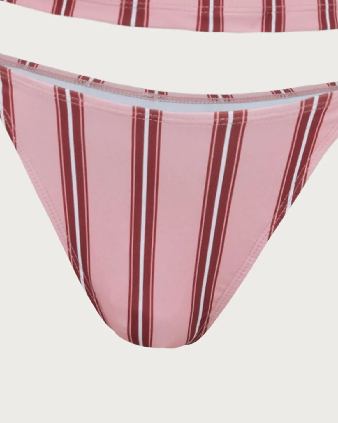 Pink Striped Tankini Swimsuit