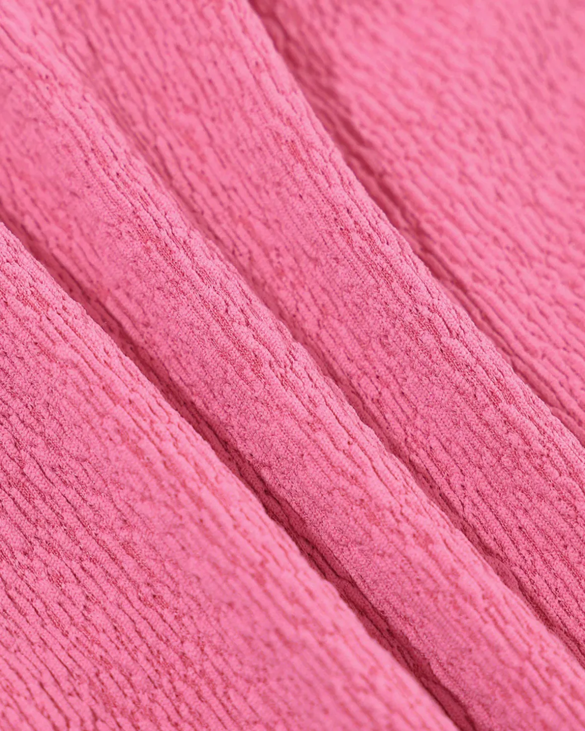 Pink Textured Bandeau Bikini Set