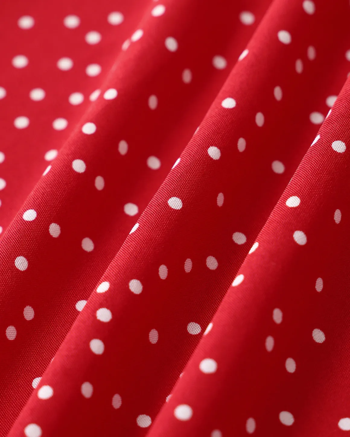 Plus Size Red V Neck Polka Dot Midi Dress