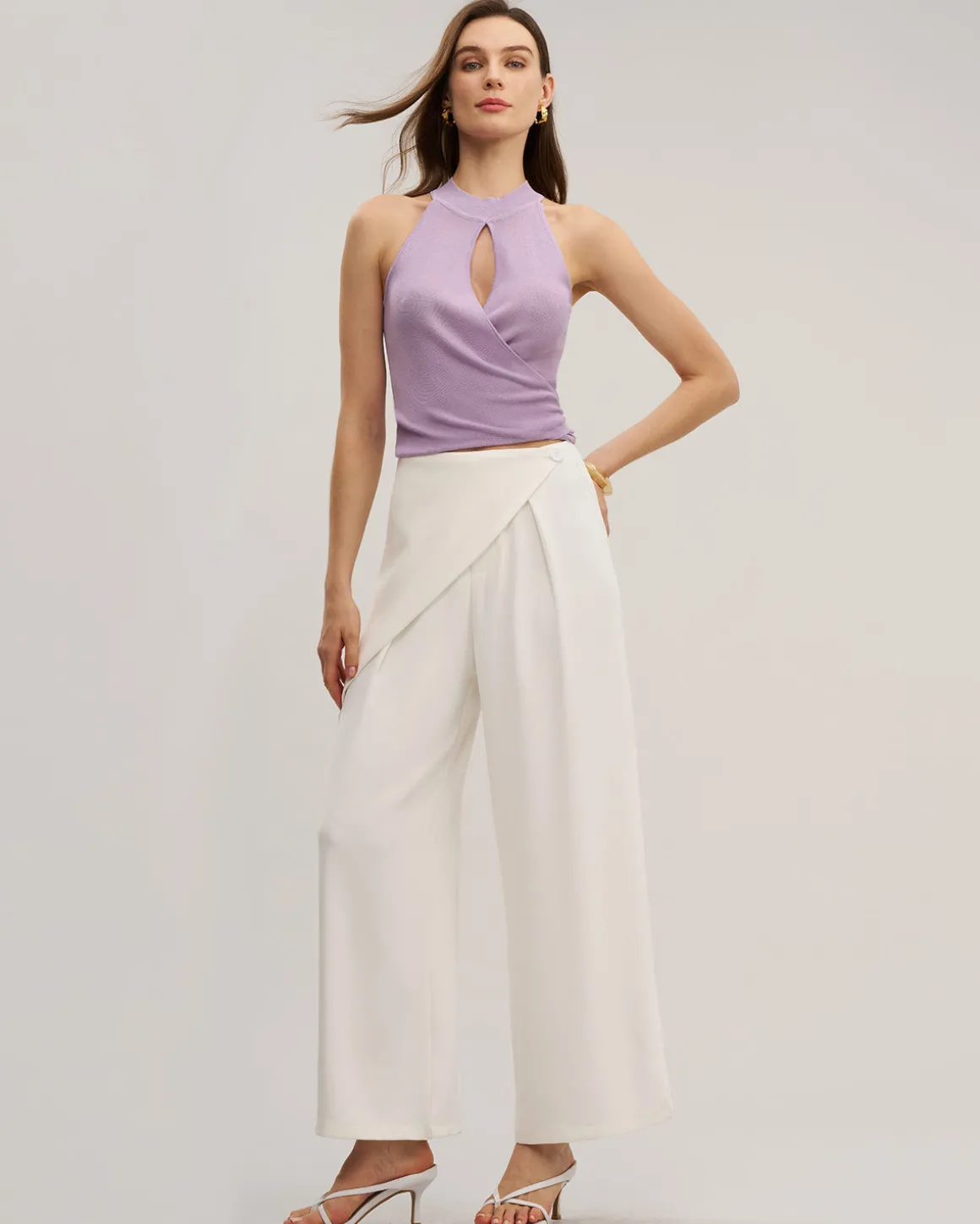 Purple Round Neck Tank Top