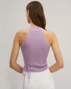Purple Round Neck Tank Top