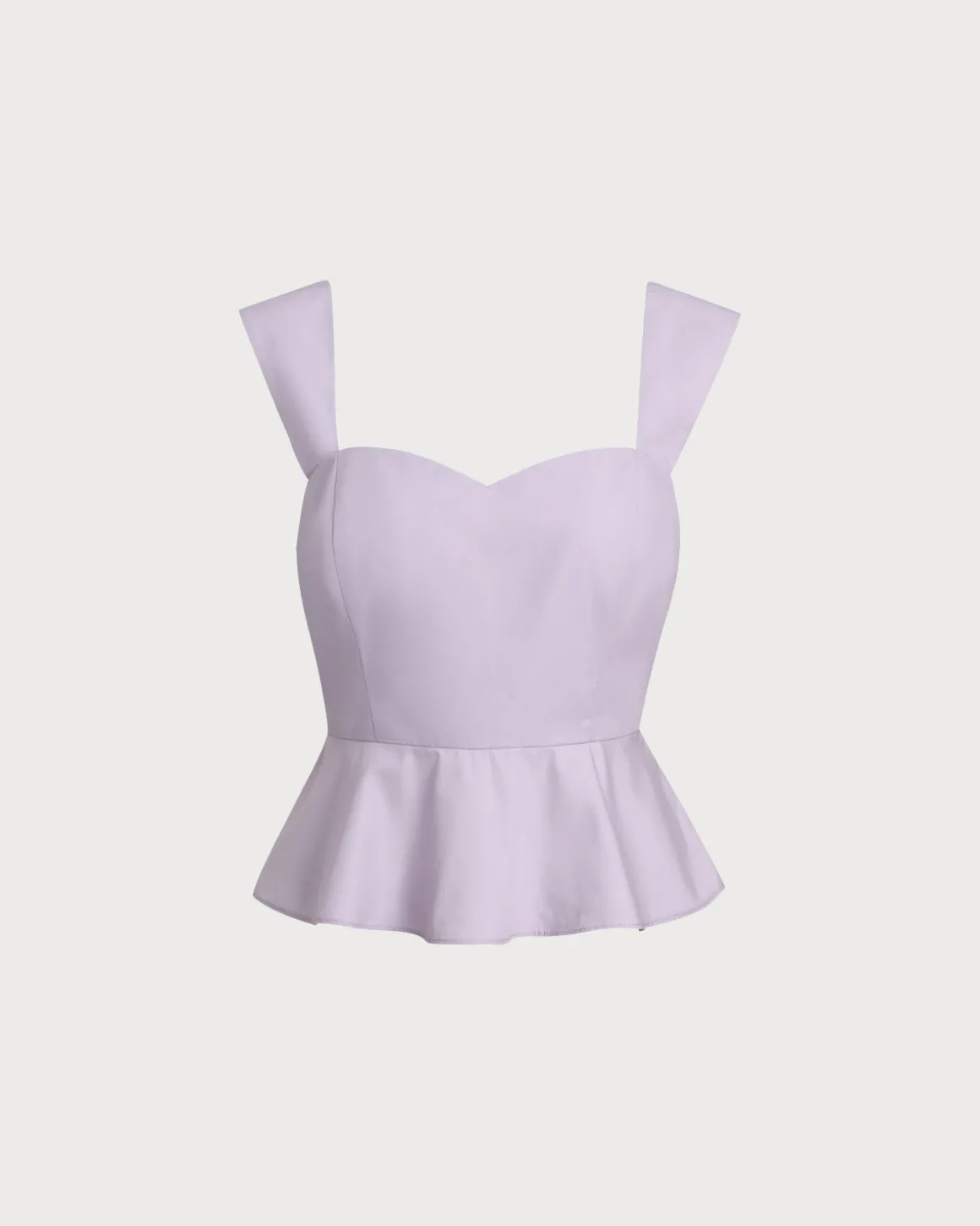 Purple Sweetheart Neck Tank Top