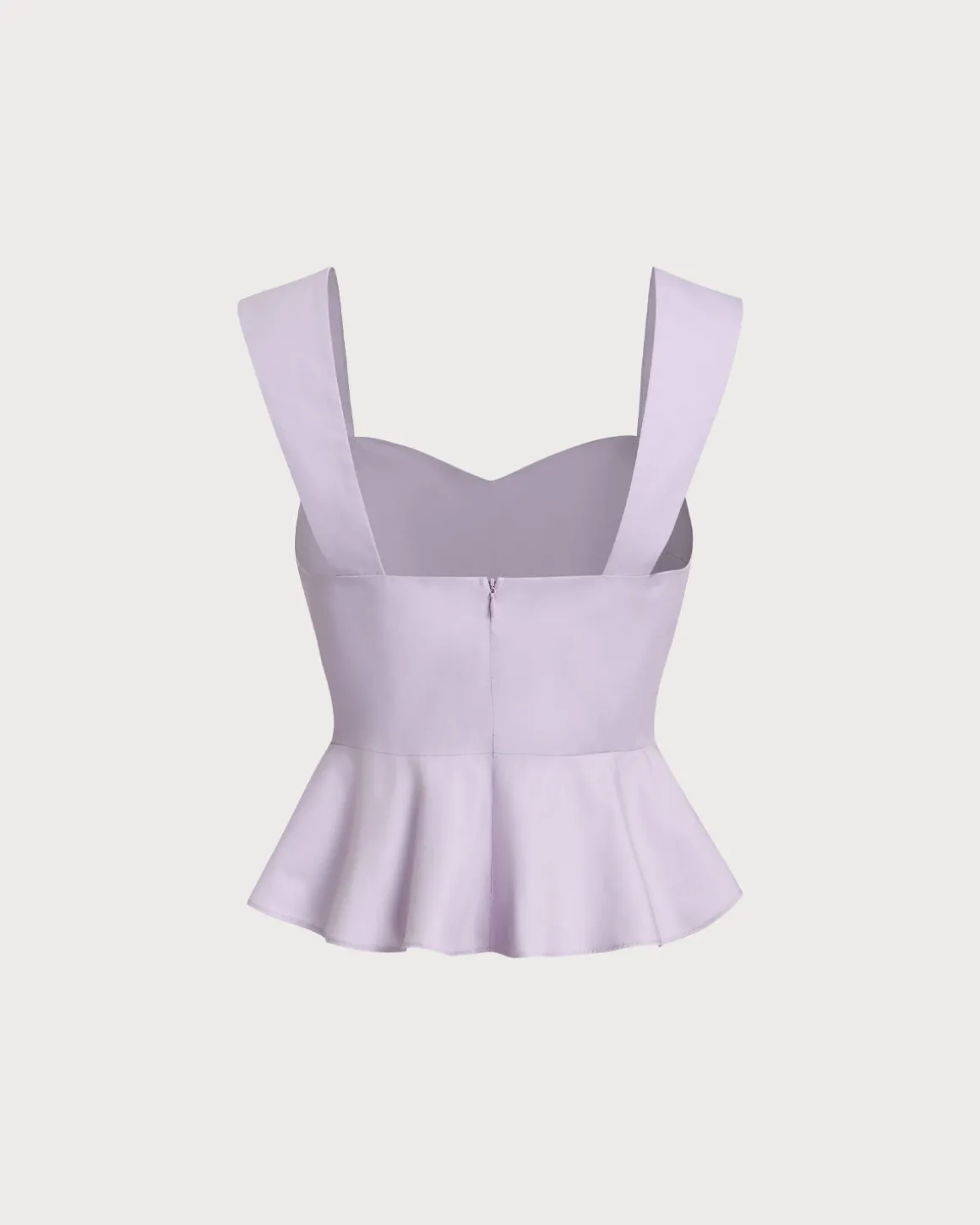 Purple Sweetheart Neck Tank Top