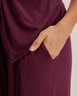 Purple Wide Leg Pants Sets
