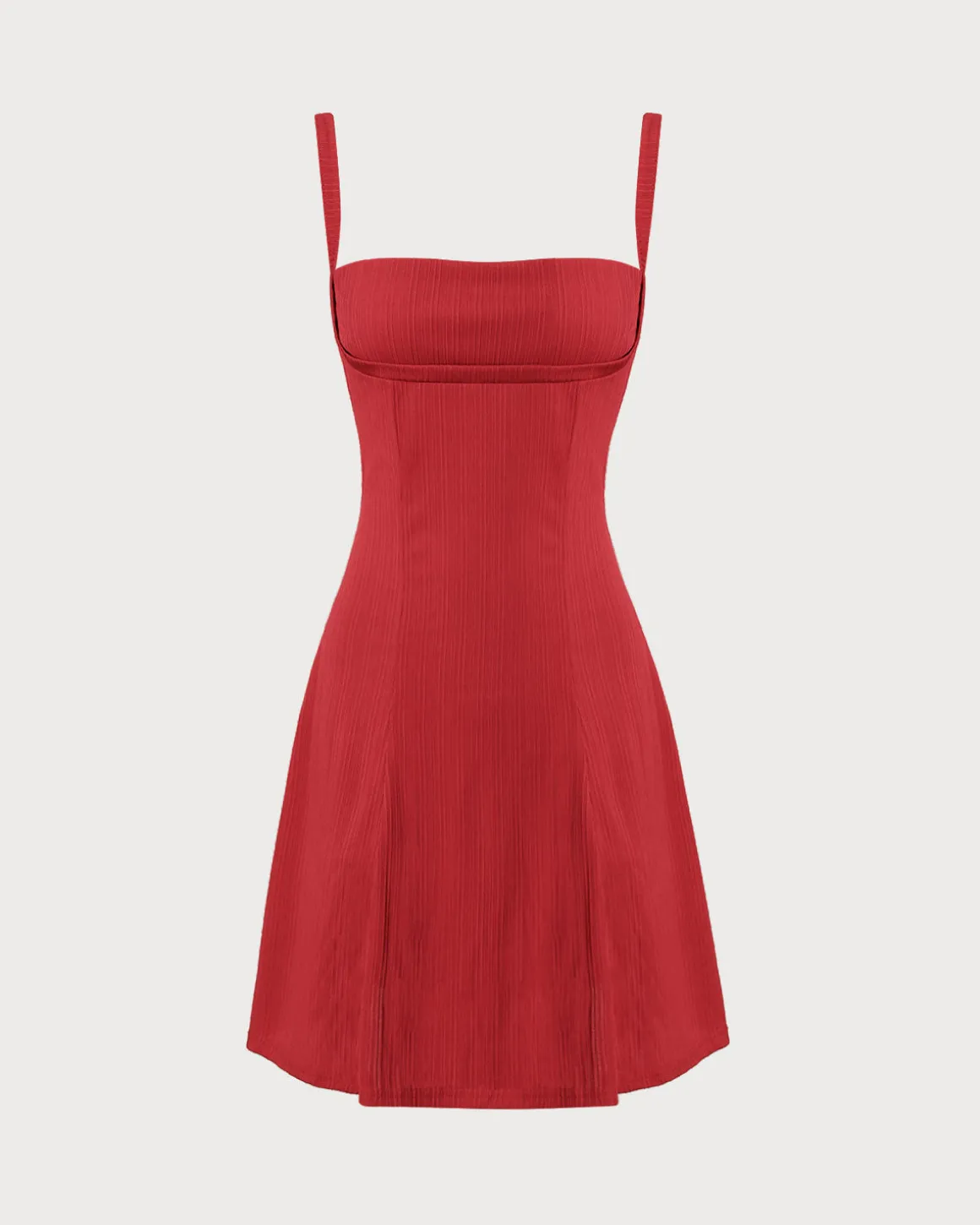Red A-Line Slip Mini Dress
