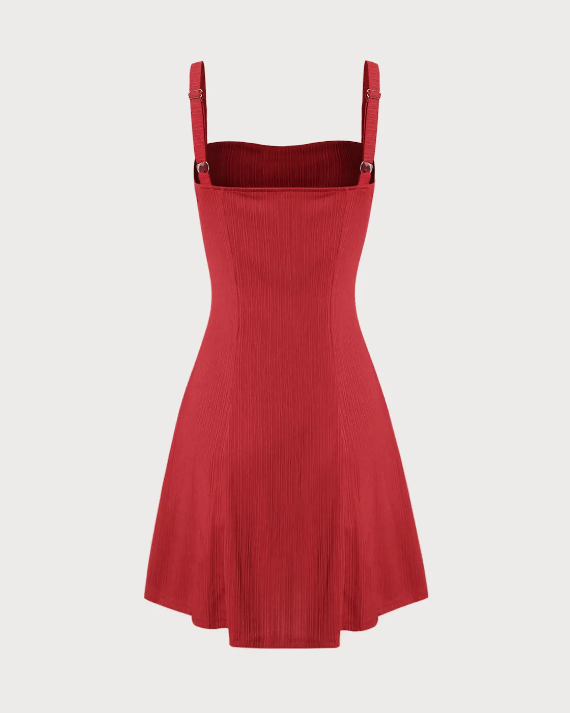 Red A-Line Slip Mini Dress