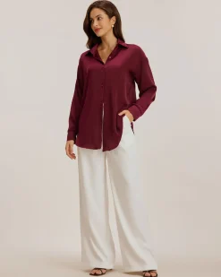 Red Button Loose Shirt
