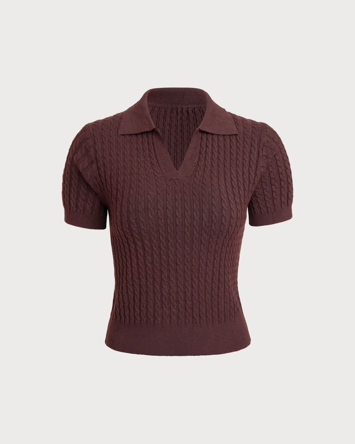Red Collared Knit Tee