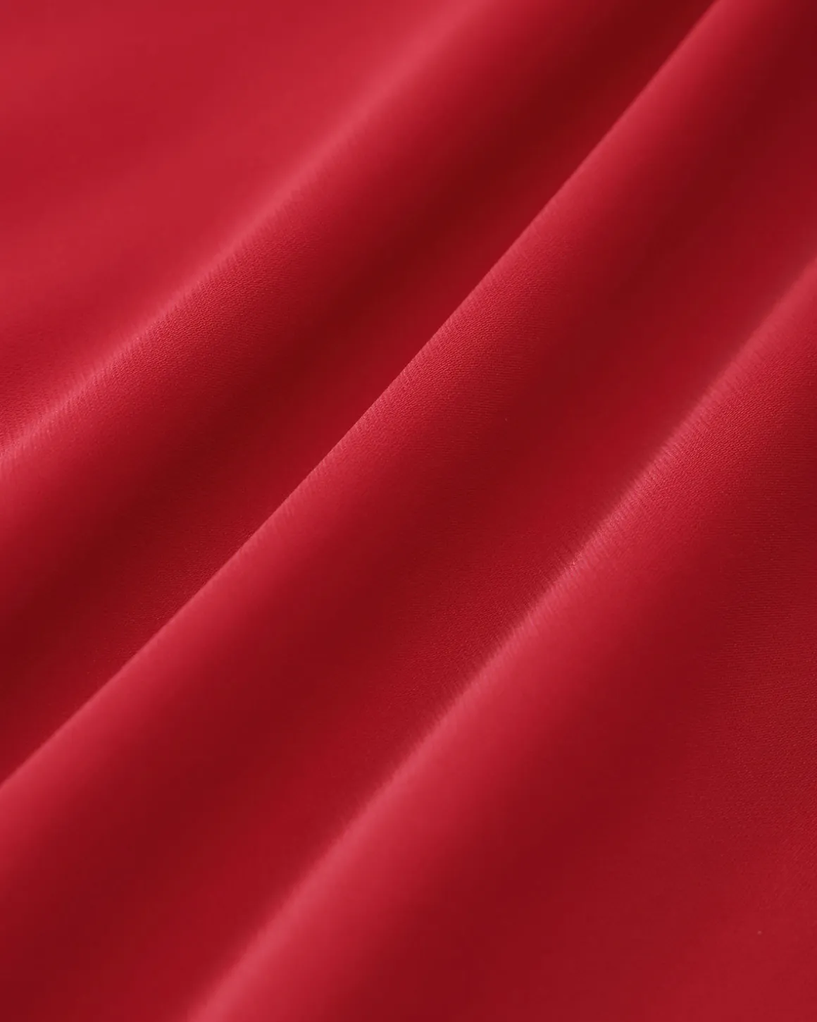 Red Contrast Slit Slip Midi Dress