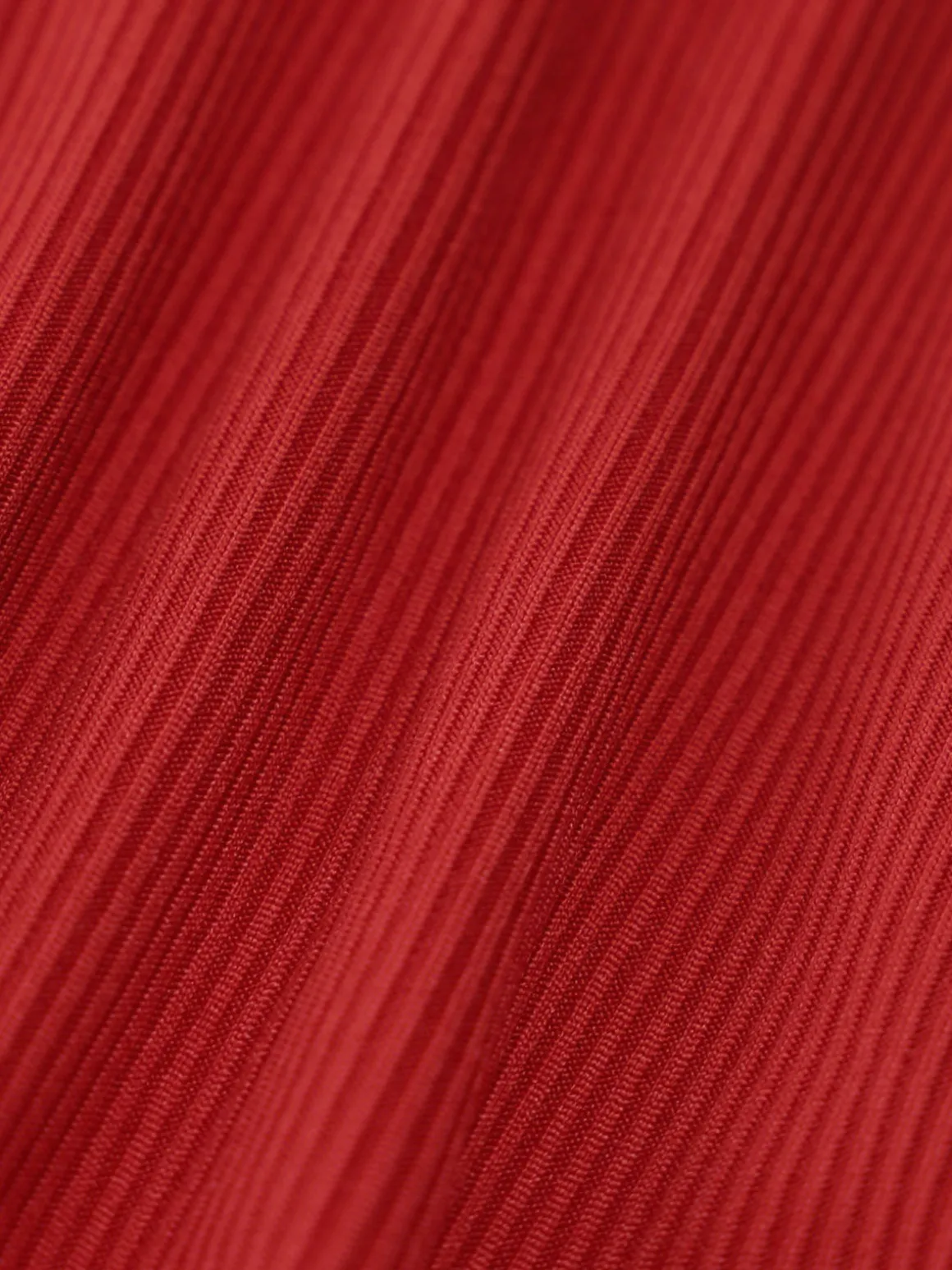 Red Criss-Cross Ribbed Bikini Set