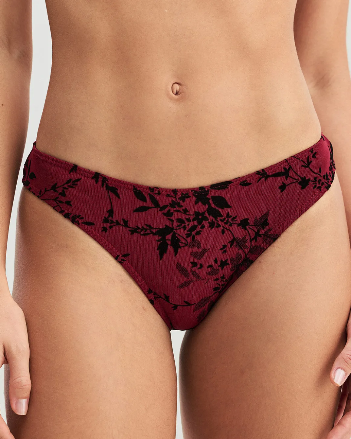 Red Floral Underwire Bikini Set