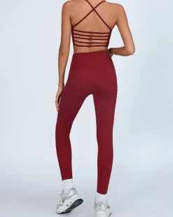 Red High Stretch Yoga Leggings
