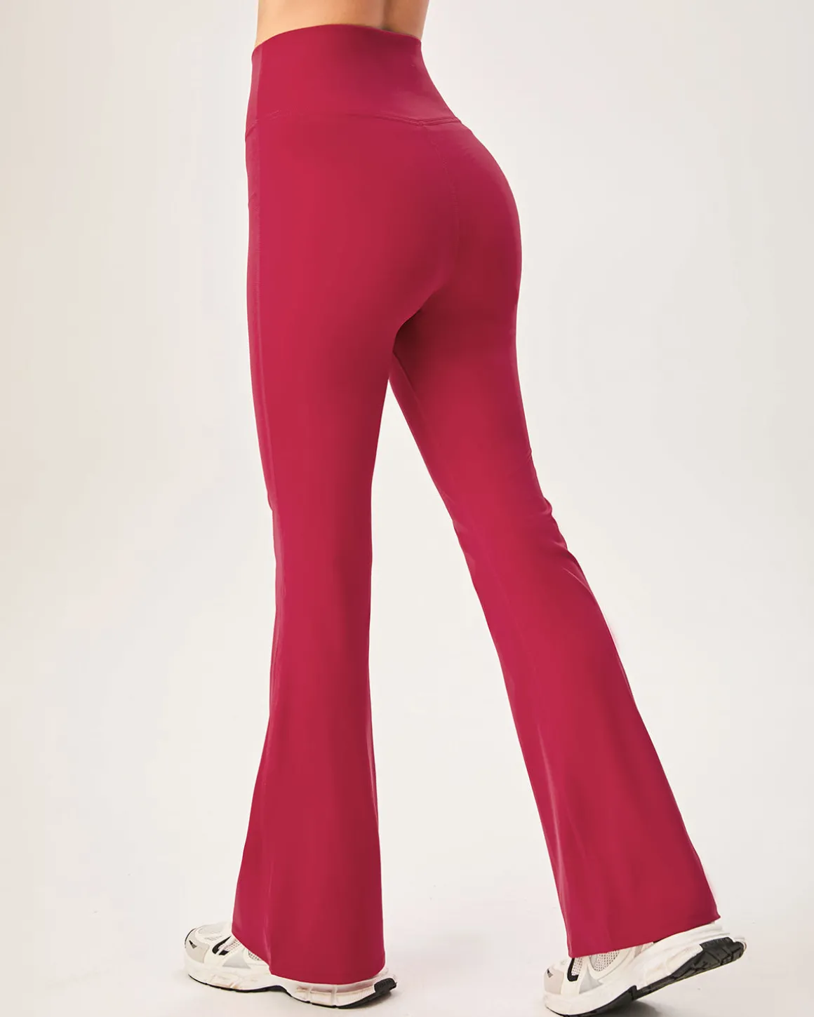 Red High Waisted Sleek Leggings