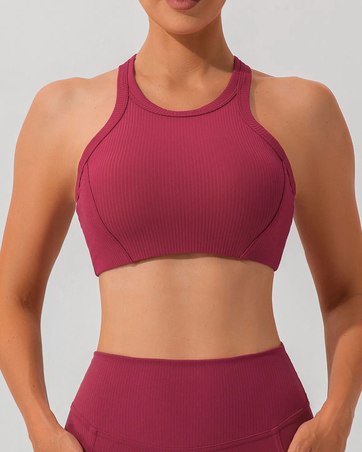 Red I-back Yoga Tank Top