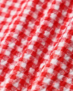 Red Plaid Triangle Bikini Set