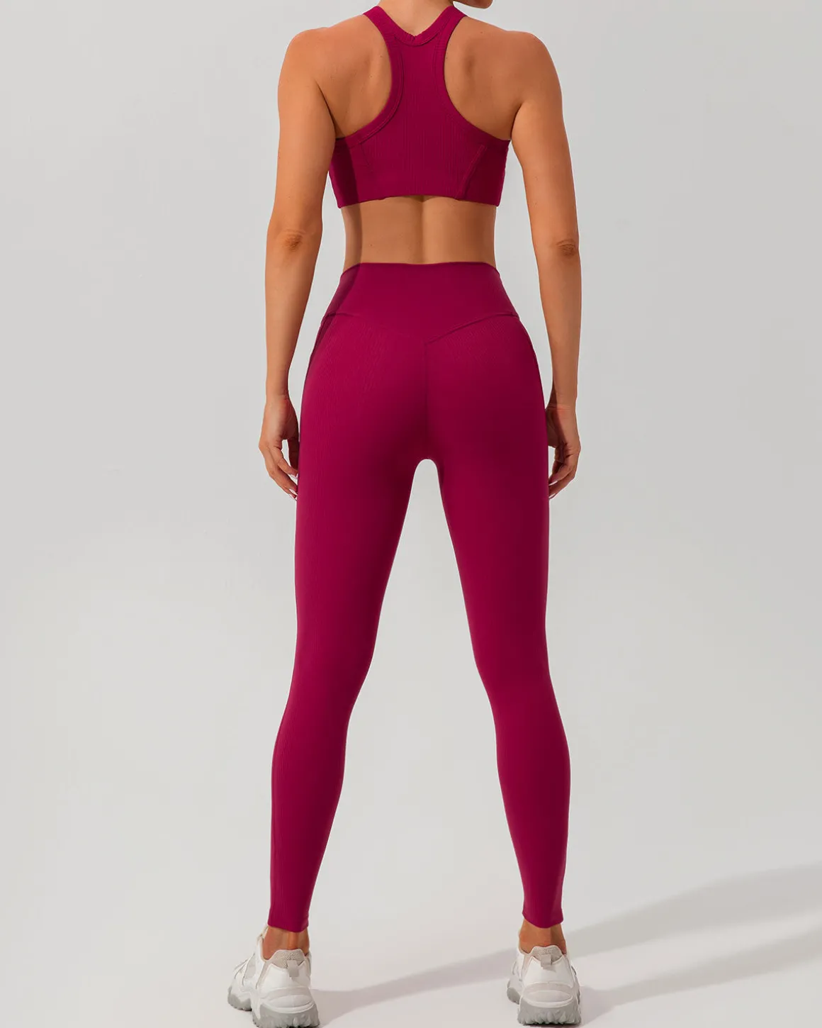 Red Quick-drying High Waisted Yoga Leggings