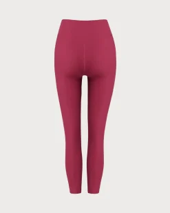 Red Quick-drying High Waisted Yoga Leggings