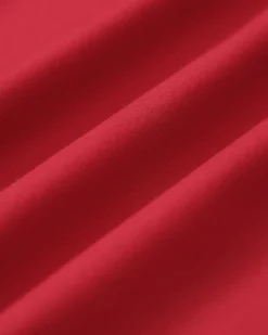 Red Ruched Halter Midi Dress