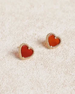 Red Shell Earrings
