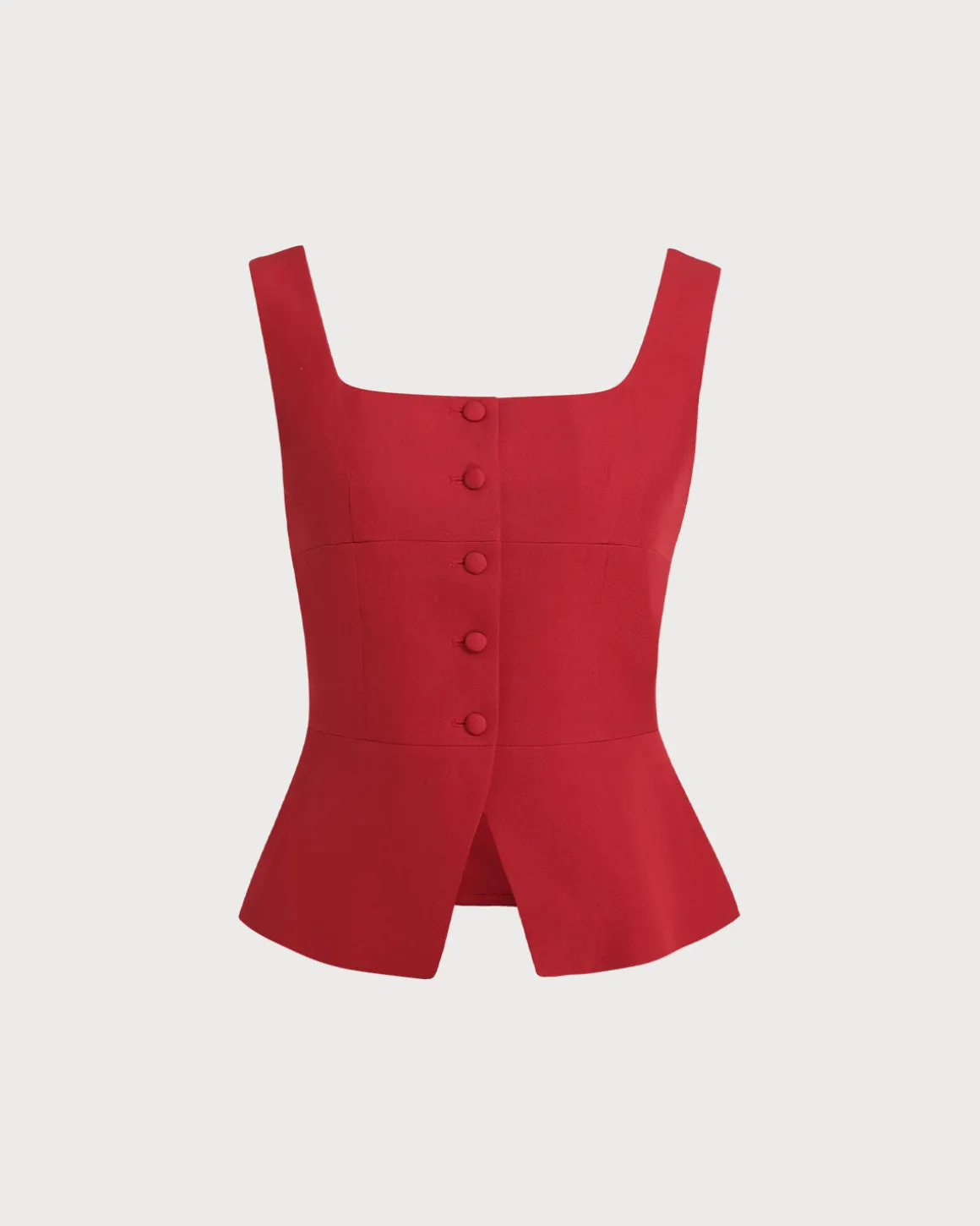 Red Skirt Two Piece Set