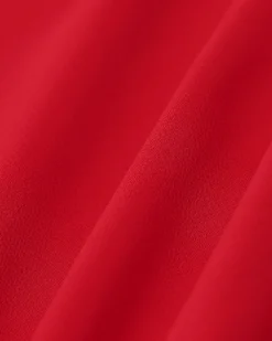 Red Sweetheart Neck Tie Strap Midi Dress