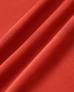 Red V-neck Button Sleeveless Midi Dress