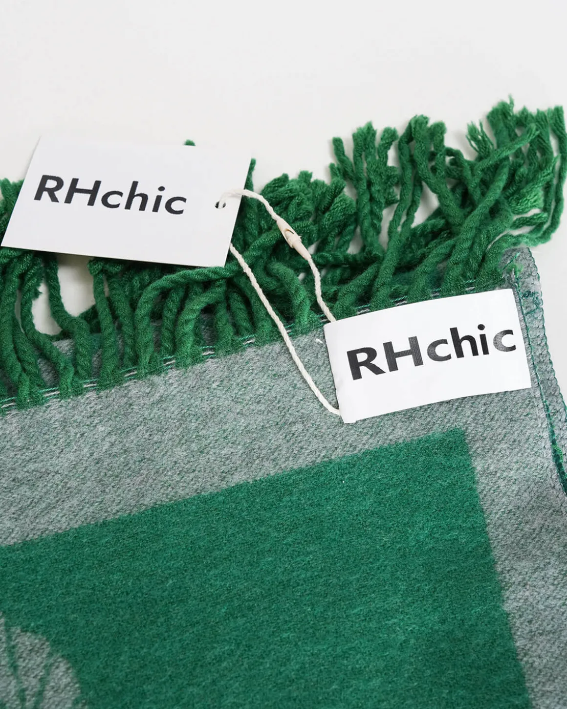 RHchic-The Floral Jacquard Wool Throw Blanket