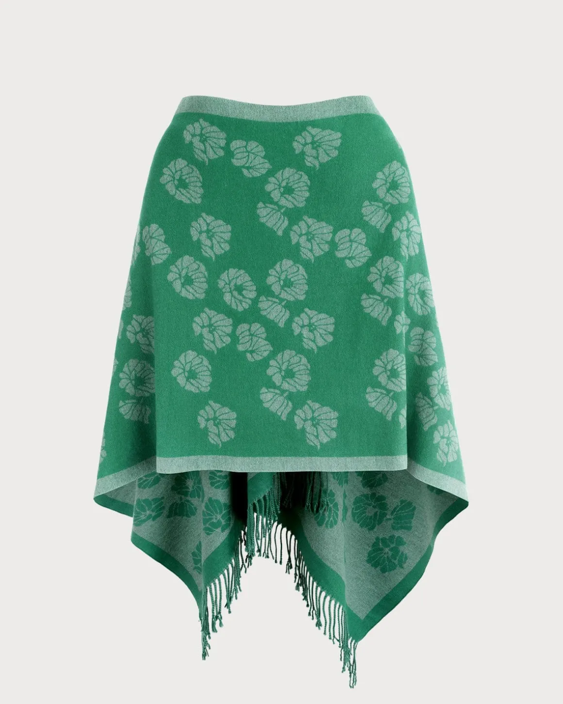 RHchic-The Floral Jacquard Wool Throw Blanket