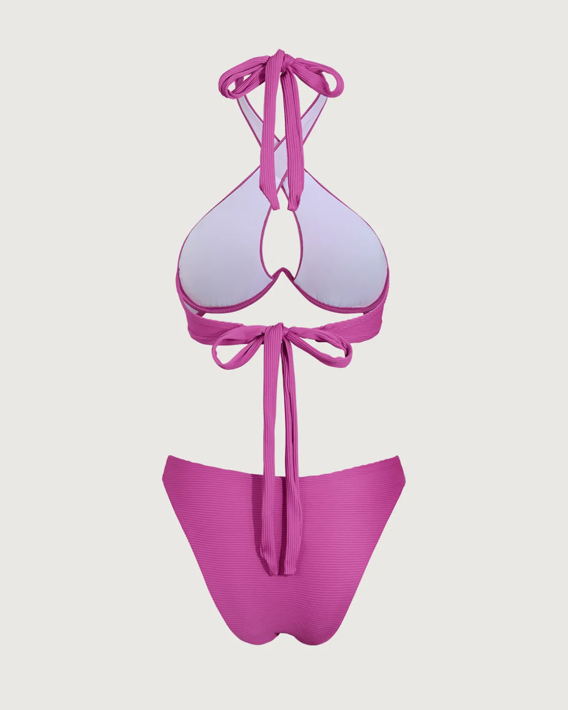 Rose Red Crossover Bikini Set
