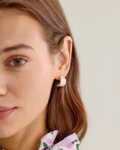 Silver Metal Earrings