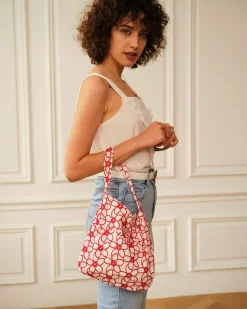 SpiArt The Floral Embroidery Cotton Shoulder Bag