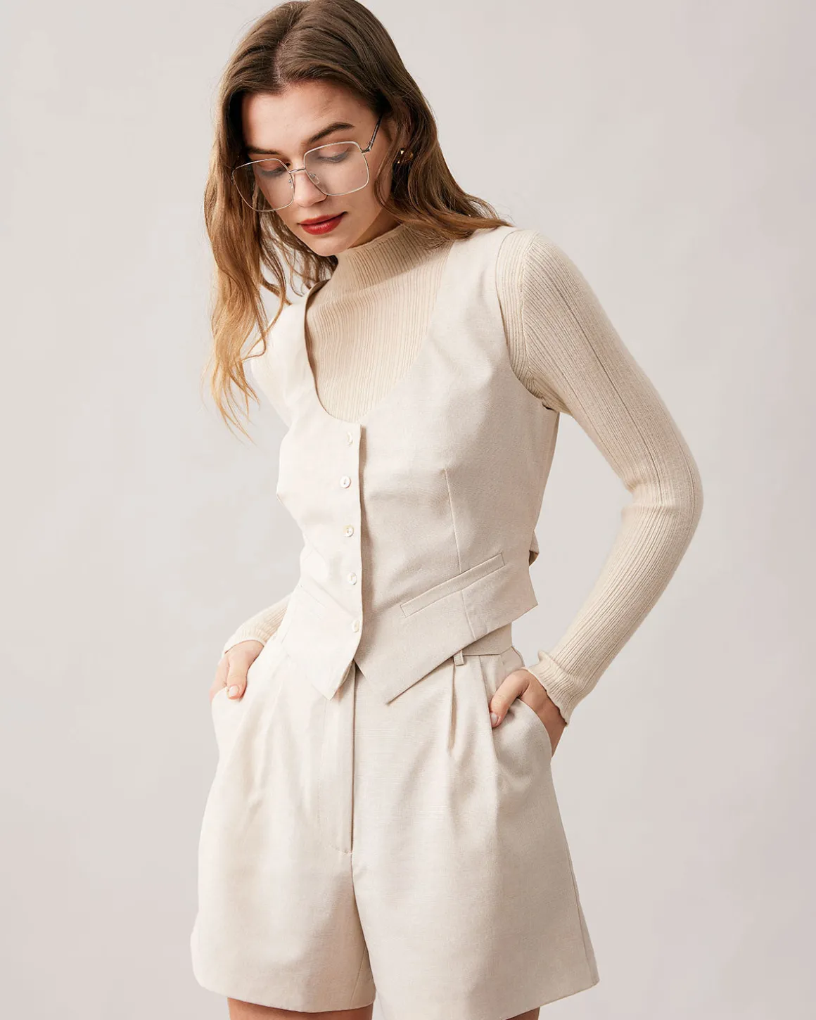 The Apricot High Waisted Wide Leg Shorts