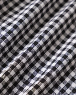 The Black High Waisted Button Up Plaid Shorts