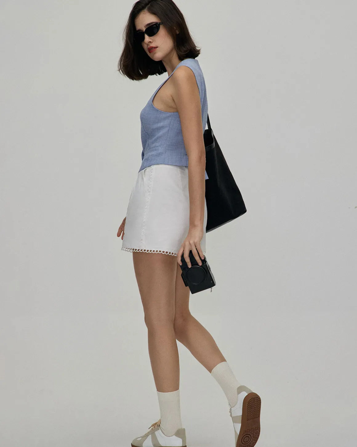 The Blue V-Neck Button Vest