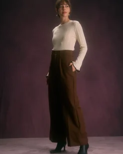 The Coffee Button Slant Pocket Straight Pants