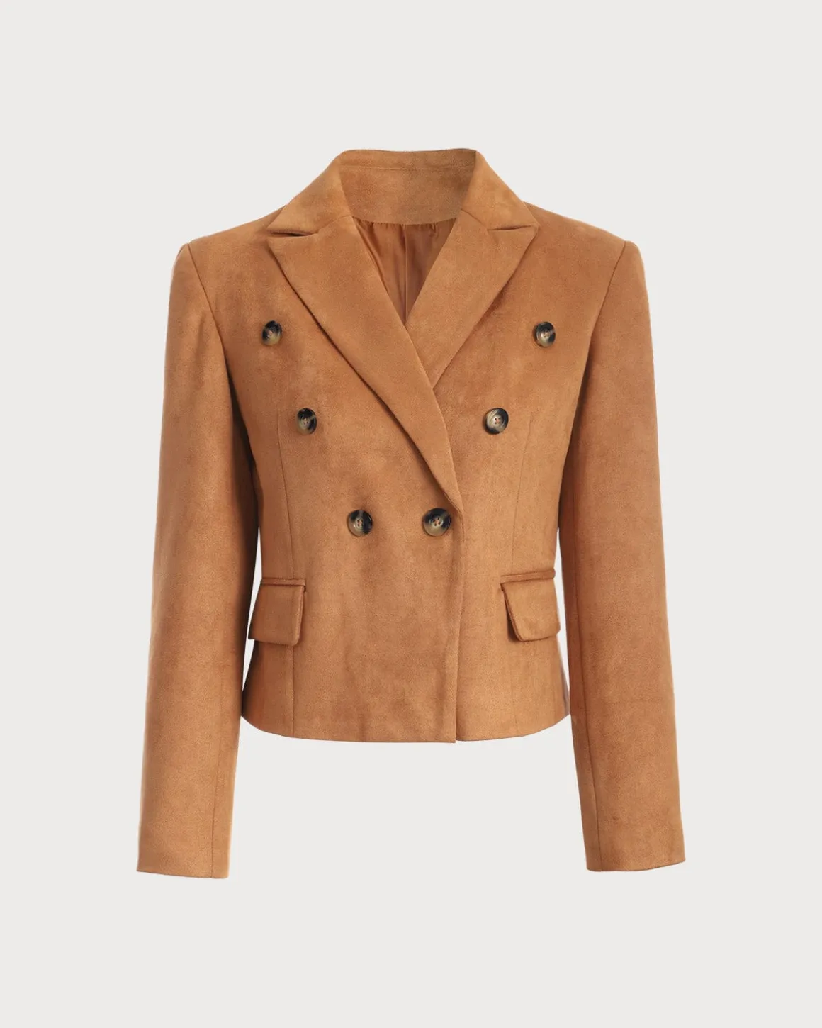 The Collared Buttons Suede Blazer