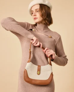 The Color Block Twist Lock Hobo Bag