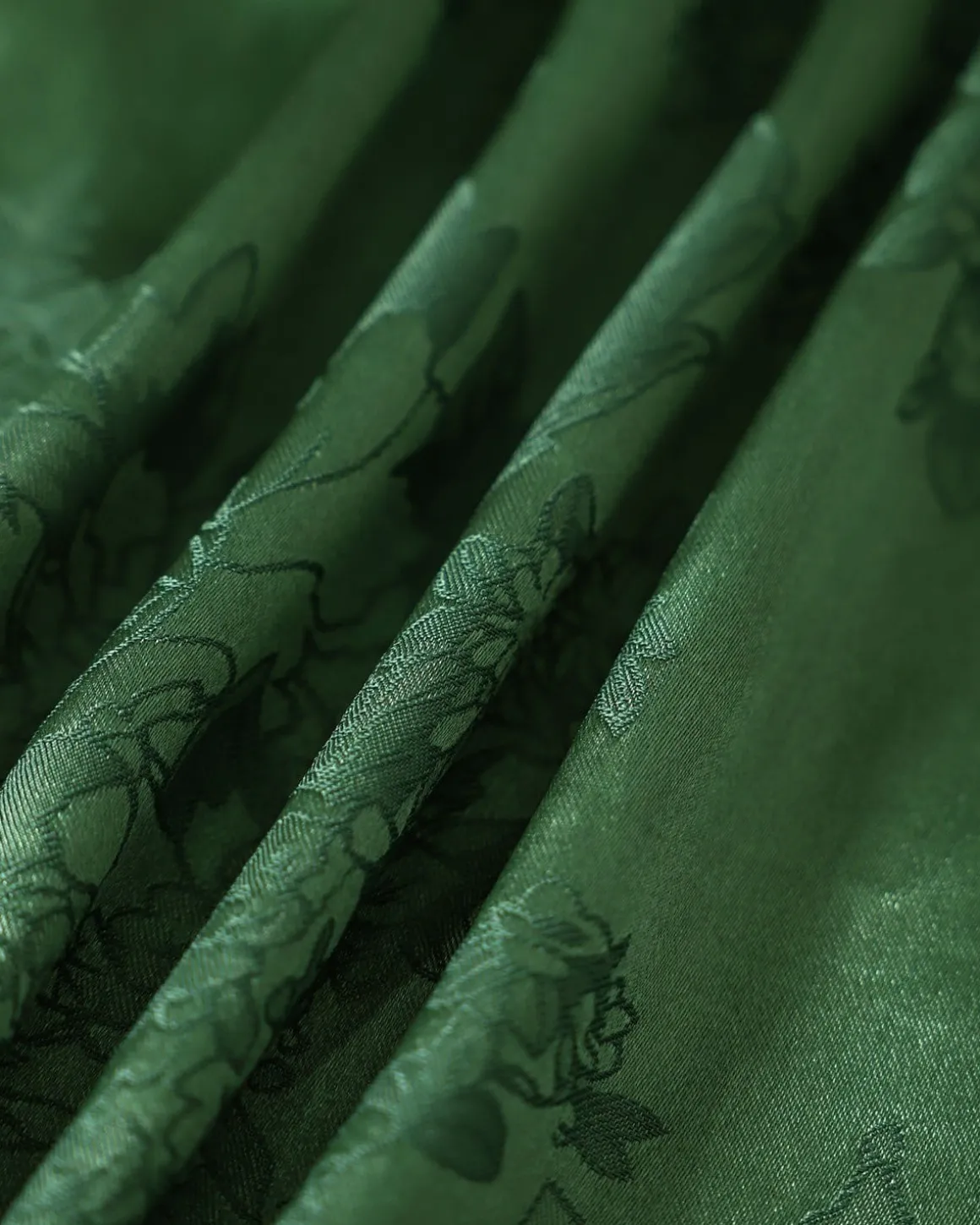 The Green Cowl Neck Jacquard Satin Maxi Dress
